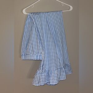 SHEIN Blue Gingham Wide Leg Pants
